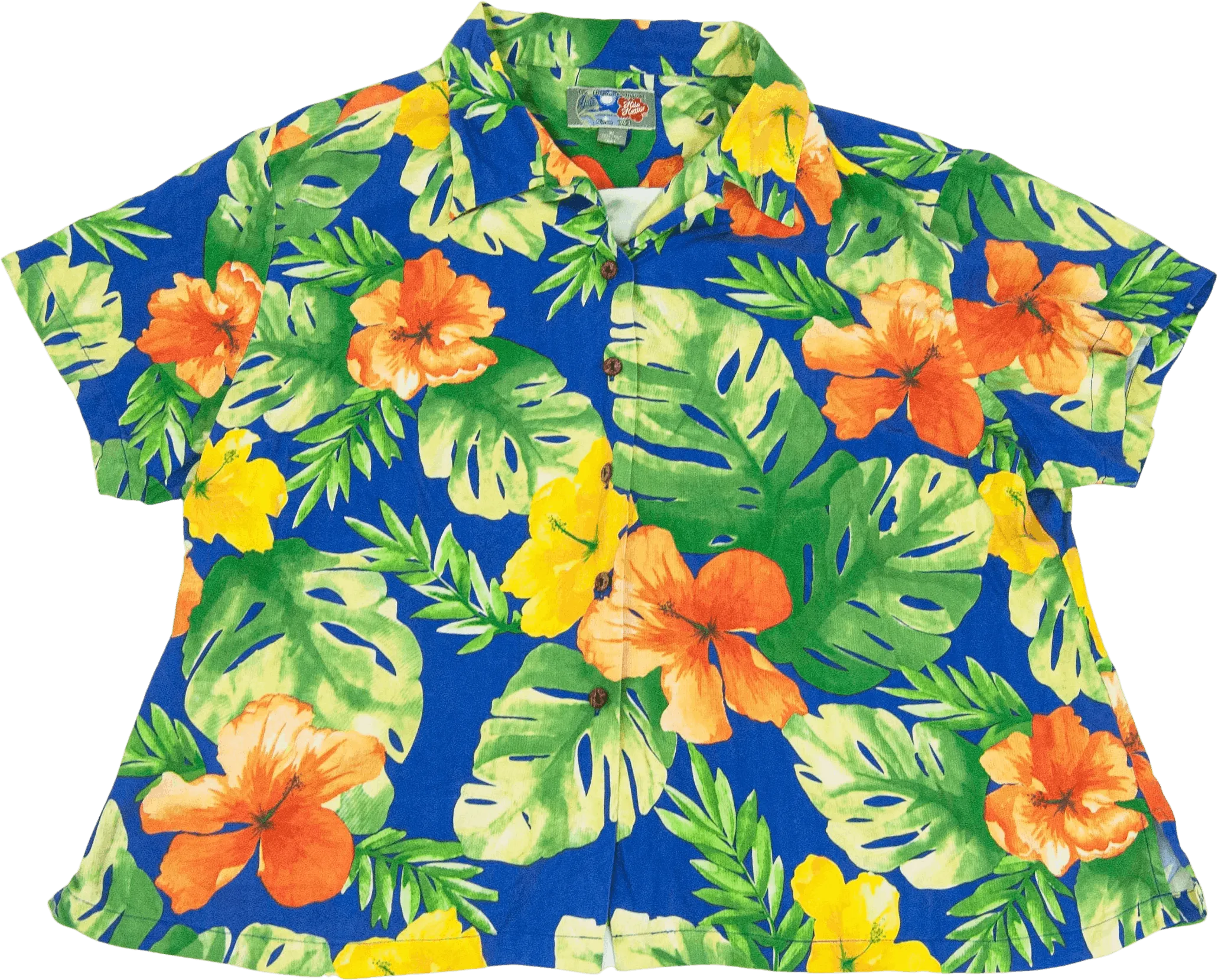 00's Silk Hawaiian Hibiscus Shirt by Hilo Hatties