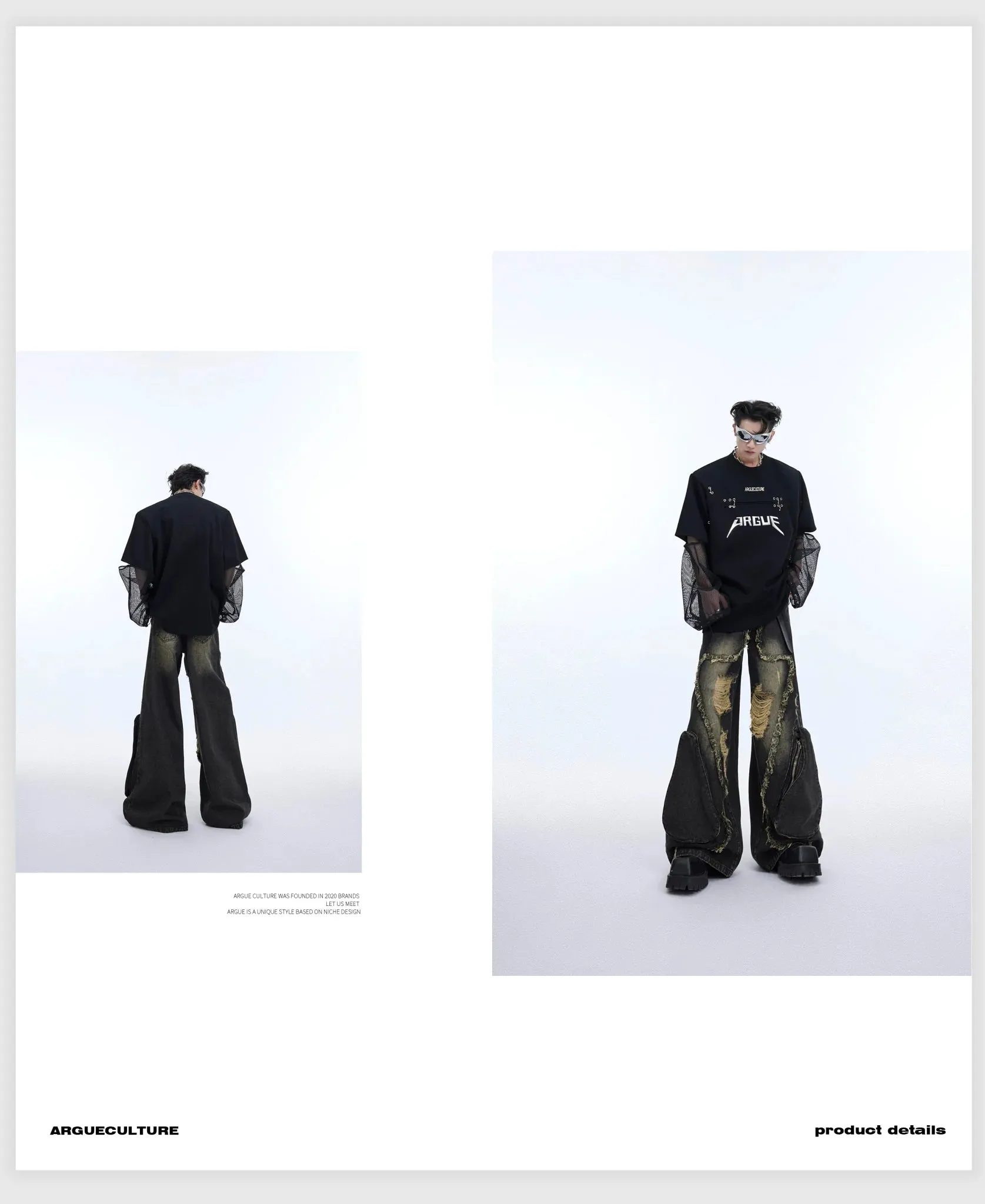 2-in-1 Mesh Spliced Long Sleeve T-Shirt with Metallic Print for Summer