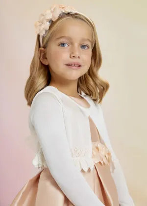Abel & Lula Tricot Cardigan with Bow Detail