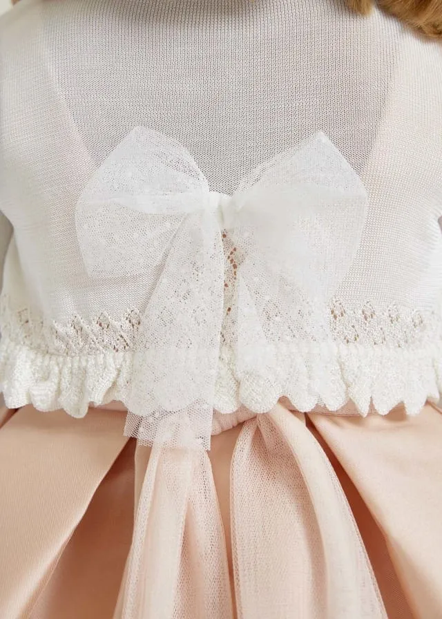 Abel & Lula Tricot Cardigan with Bow Detail