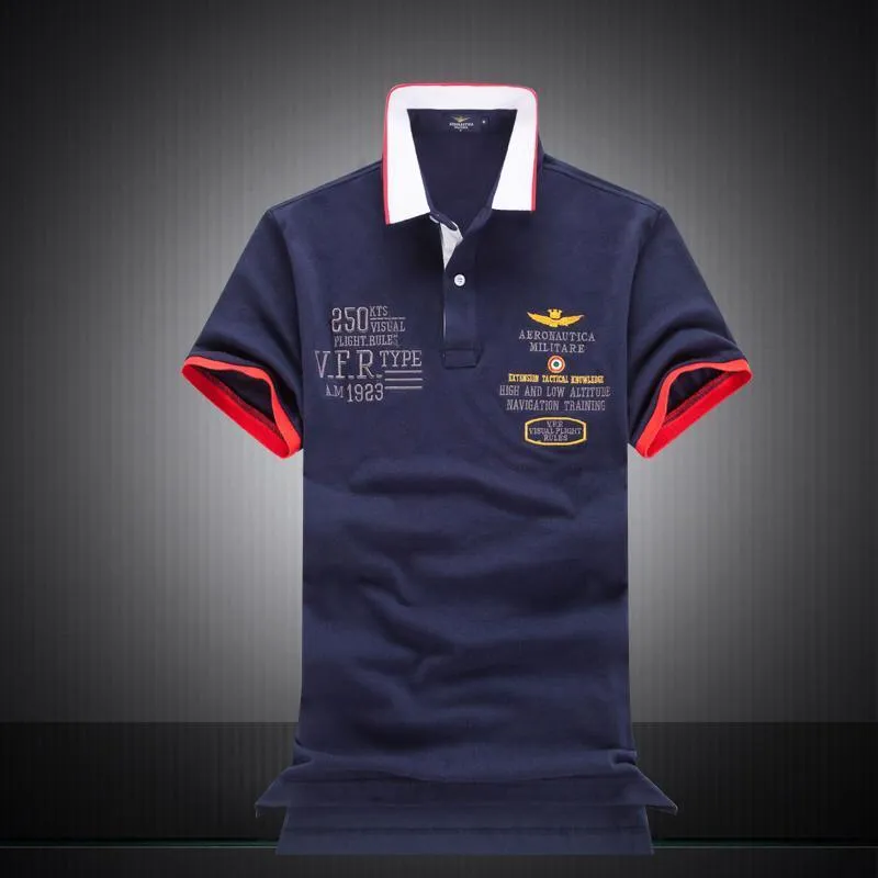 Aeronautica Militare Extension Tactical Short Sleeve Shirt  Polo-Blue