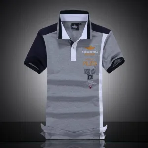 Aeronautica Militare Pilot Short Sleeve Shirt Polo-Ash