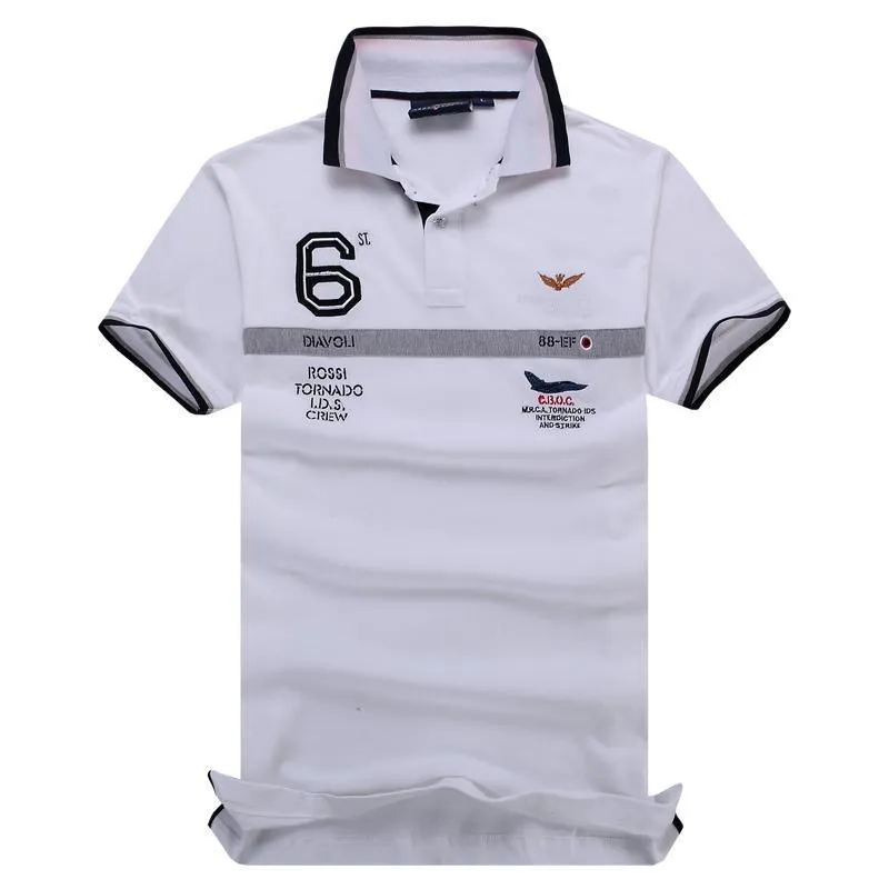 Aeronautica Millitare Rossi Tornado White  Shortsleeve Polo
