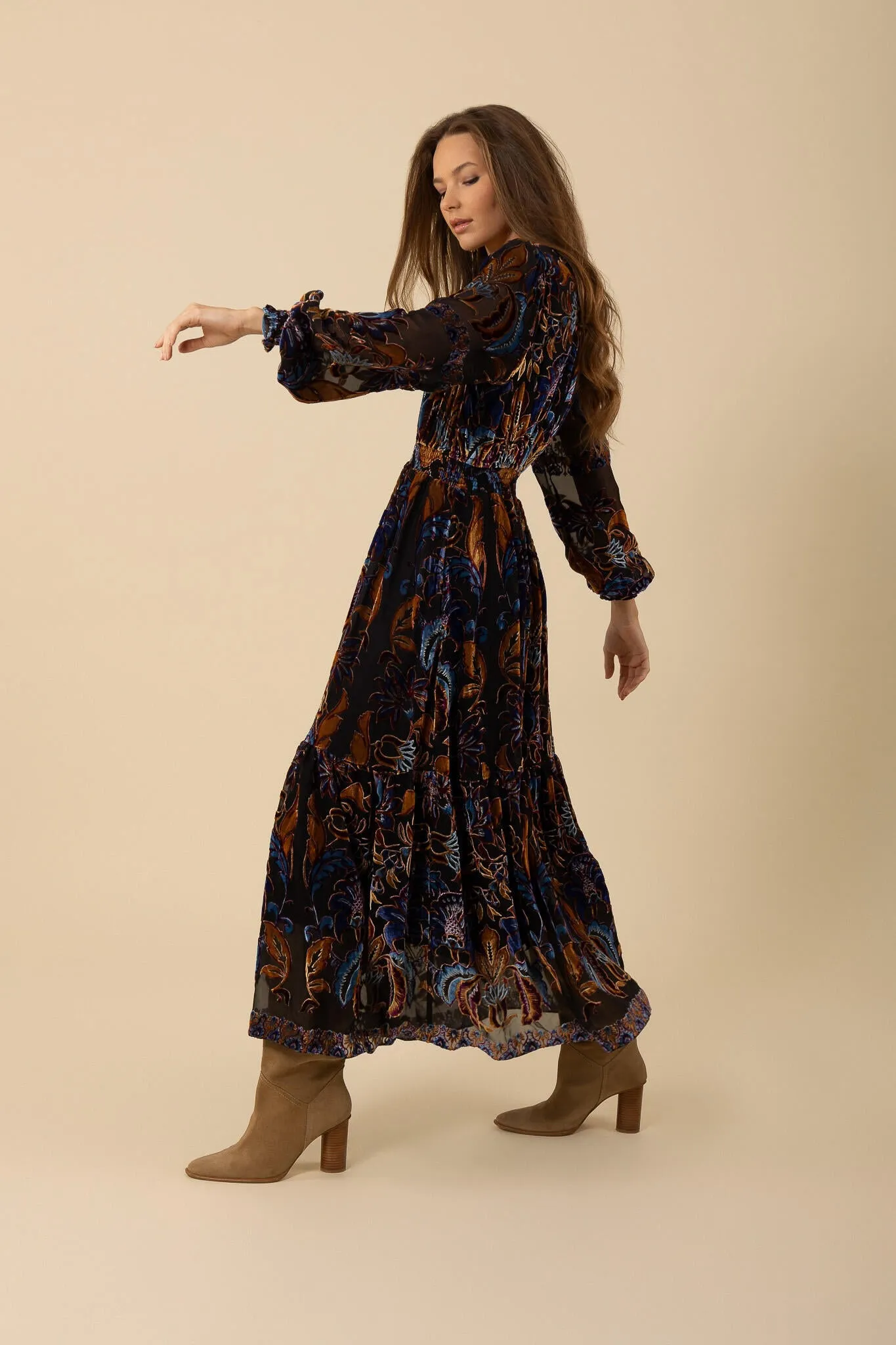 Alexa Dress Long - Black