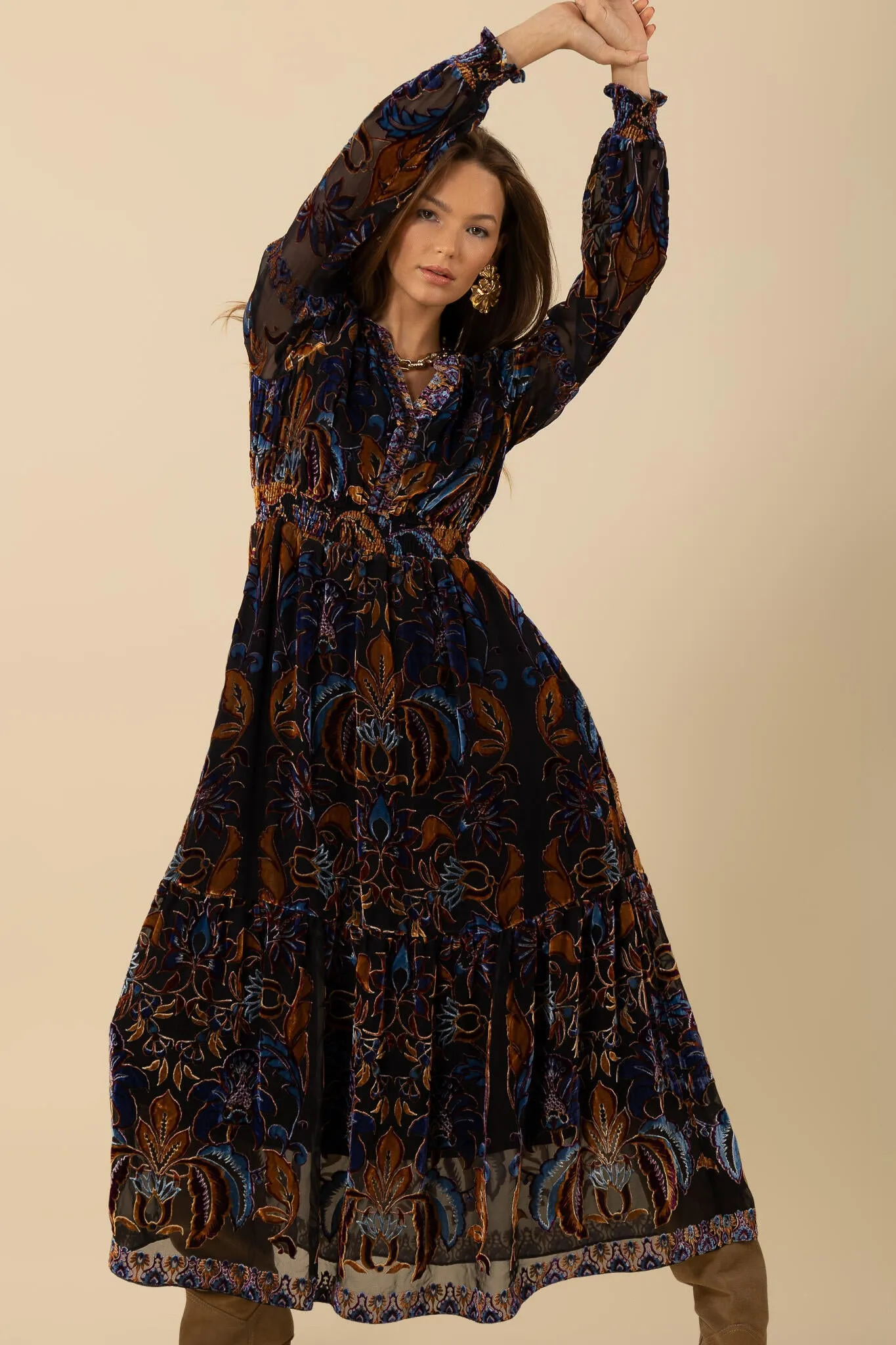 Alexa Dress Long - Black