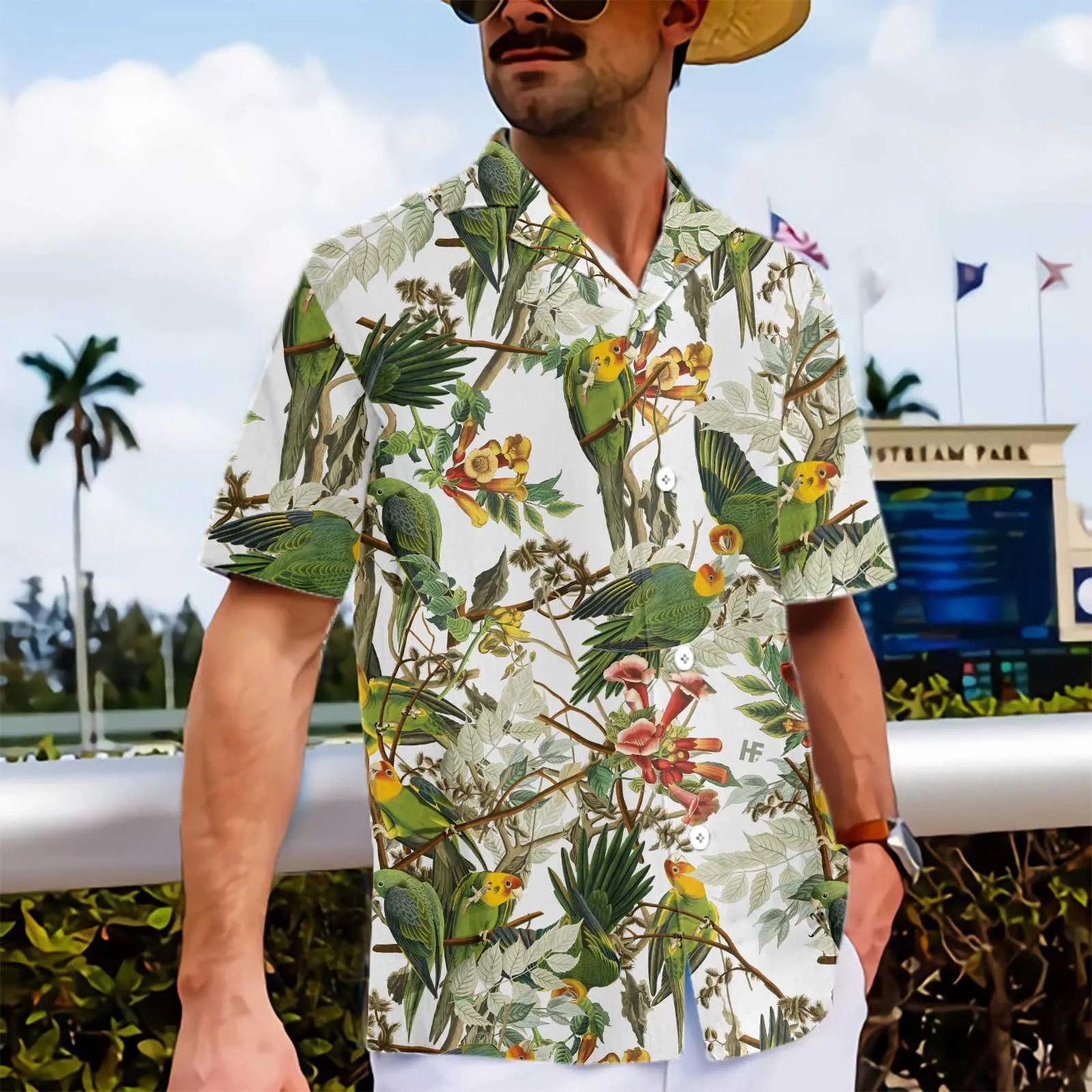 Audubon Carolina Parrot Shirt For Men Hawaiian Shirt