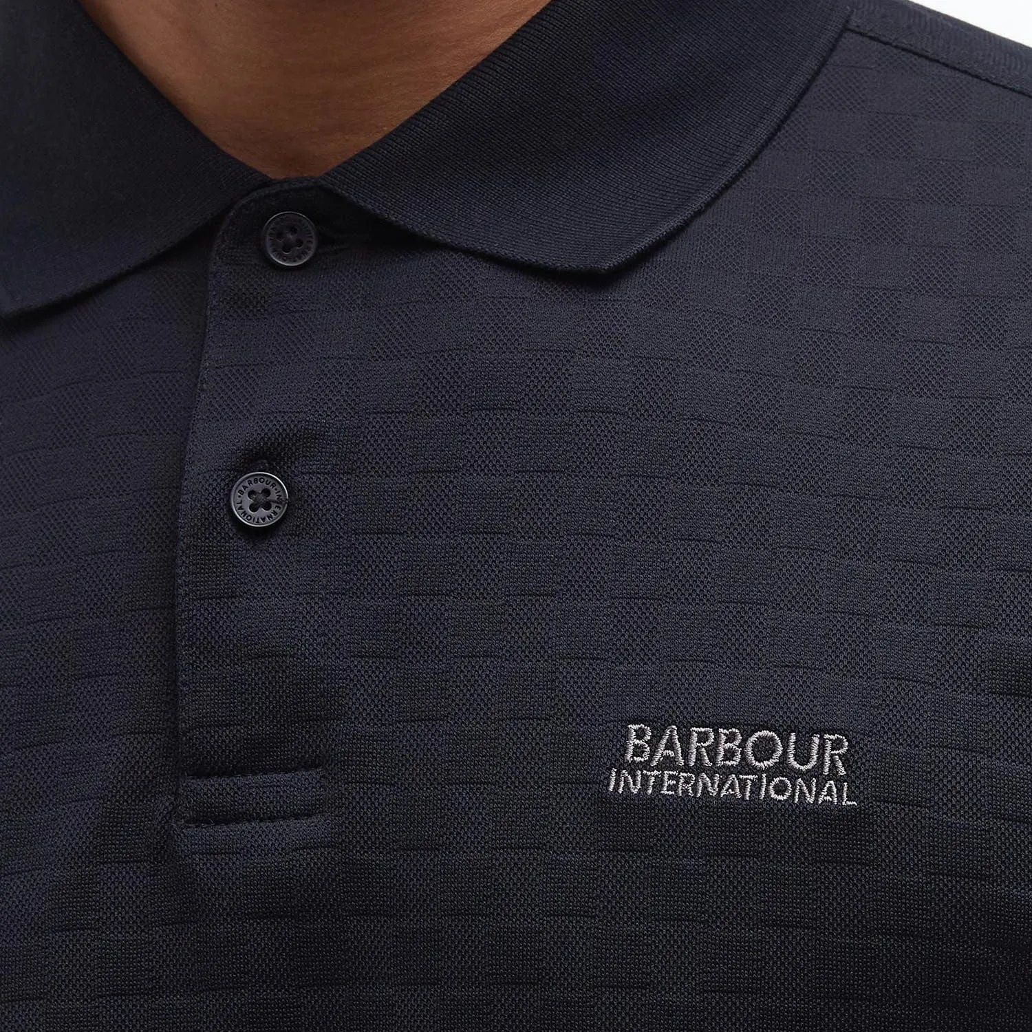 Barbour International Justin Short-Sleeved Polo Shirt In Black