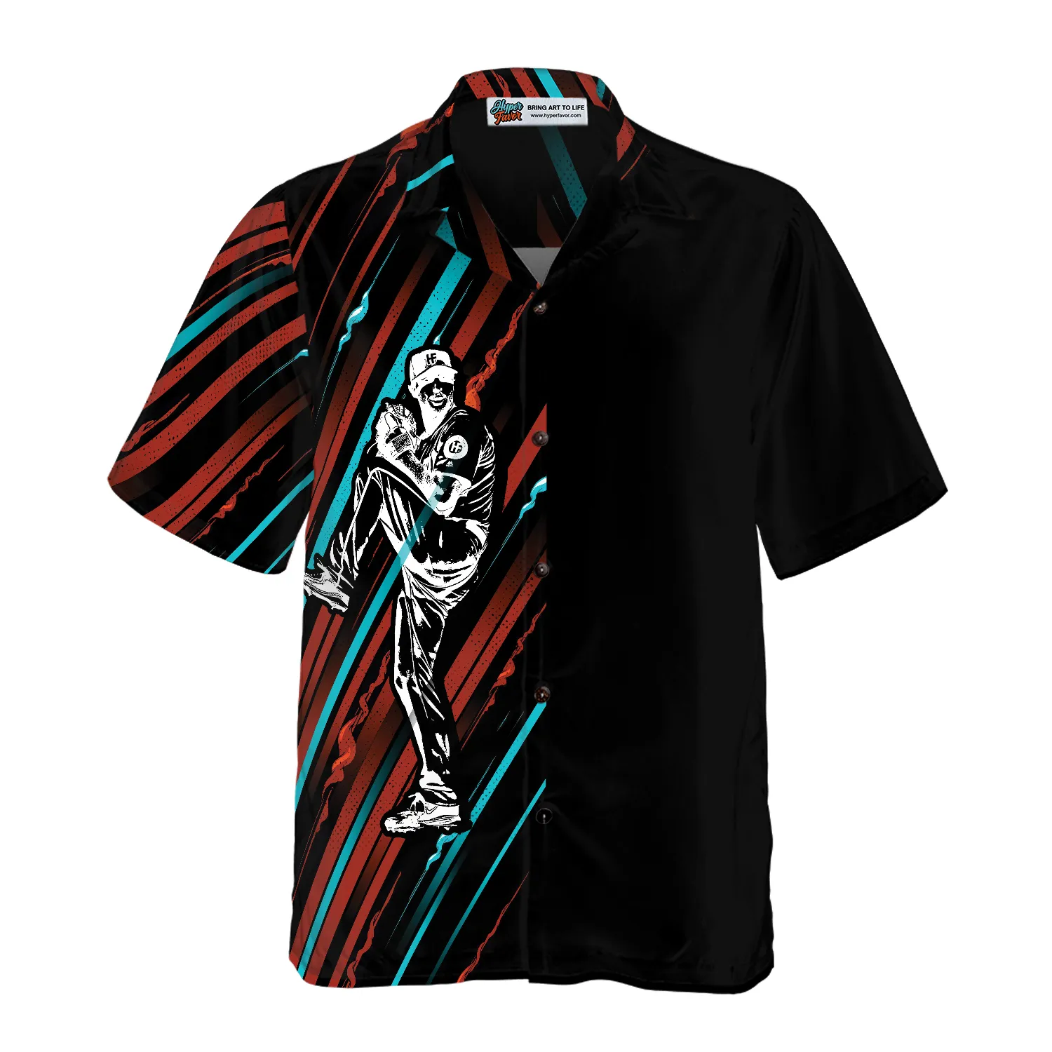 Baseball Black And Color Hawaiian Shirt