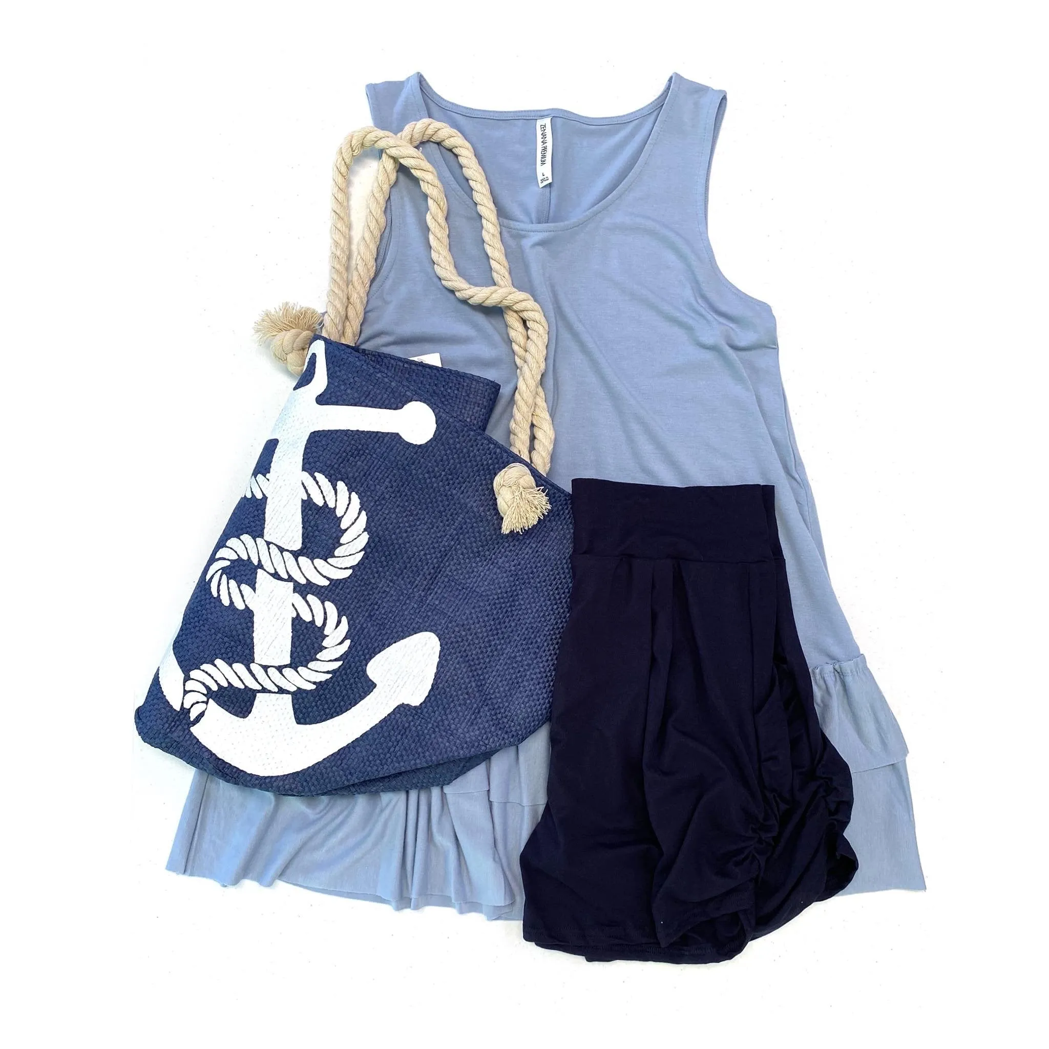 Breezy Days Tank in Ash Blue