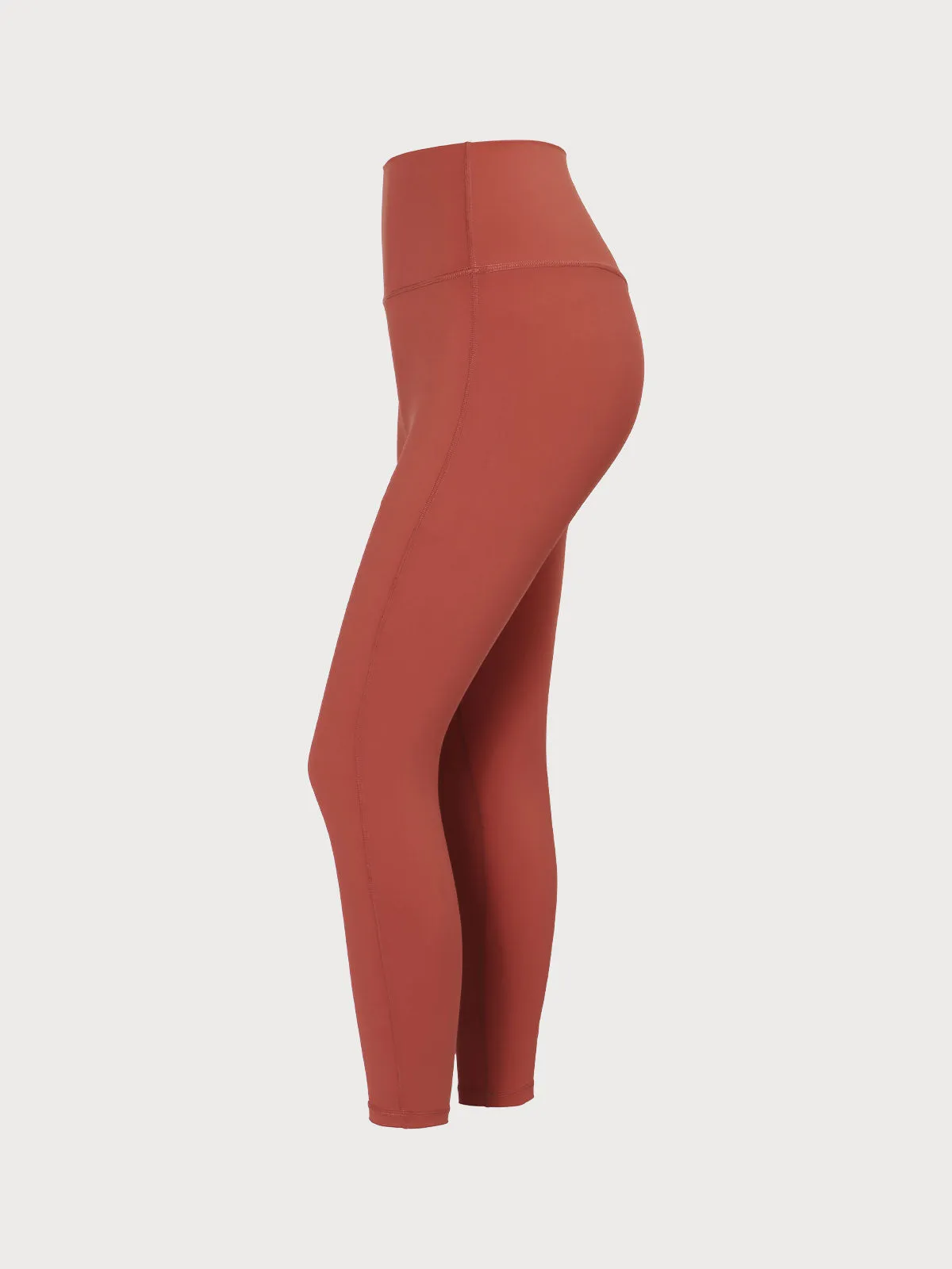 Brick Red High Stretch Leggings 25”