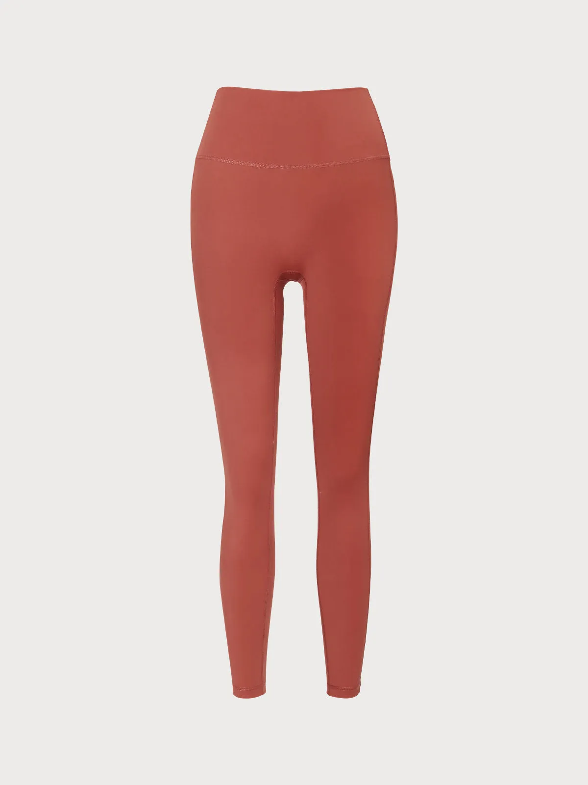 Brick Red High Stretch Leggings 25”