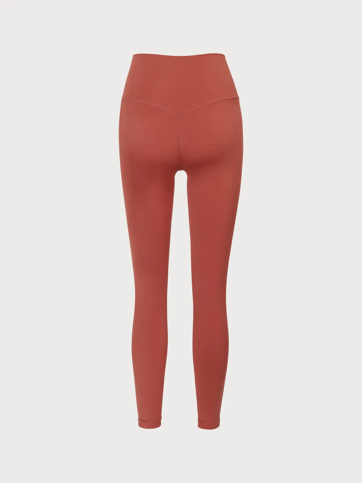 Brick Red High Stretch Leggings 25”