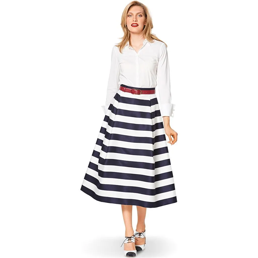 Burda Style Pattern B6342 Misses' side pleat skirt