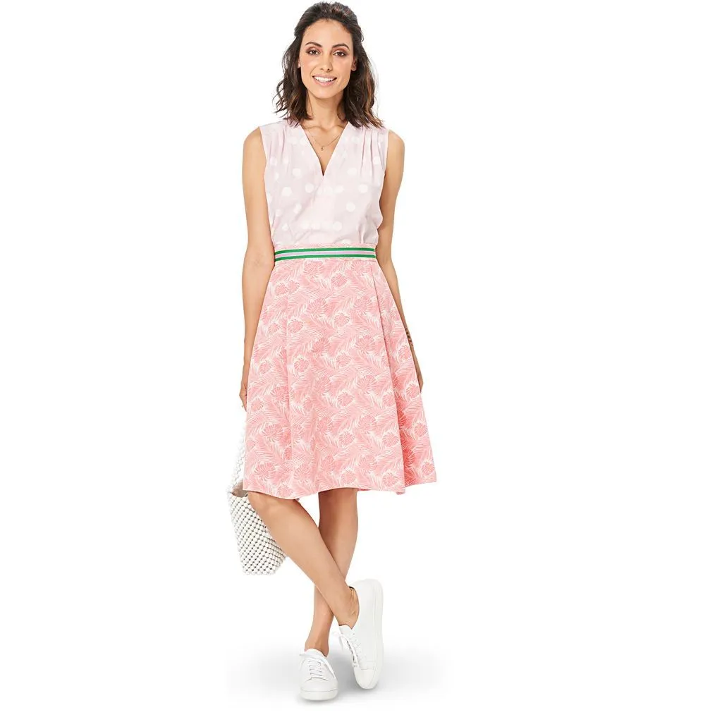 Burda Style Pattern B6342 Misses' side pleat skirt