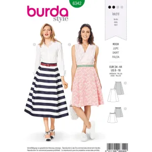 Burda Style Pattern B6342 Misses' side pleat skirt