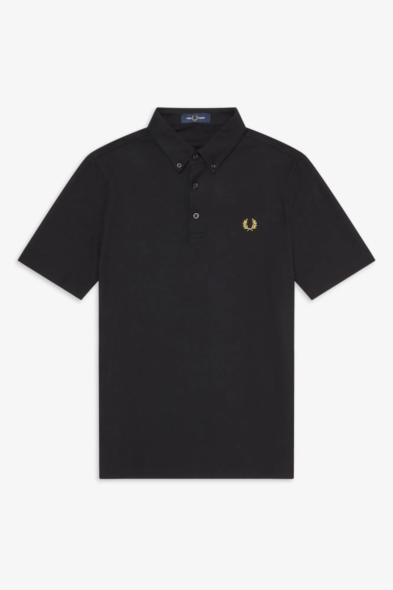 Button Down Polo Shirt (Black)