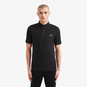 Button Down Polo Shirt (Black)