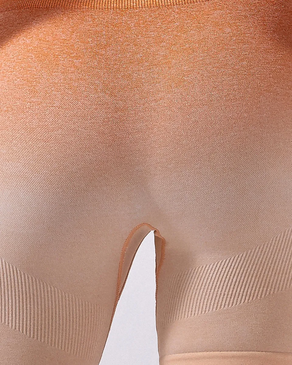 Calico Ombre Seamless Shorts - Orange