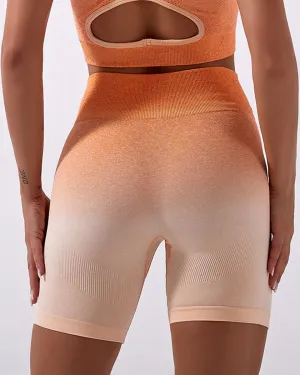 Calico Ombre Seamless Shorts - Orange