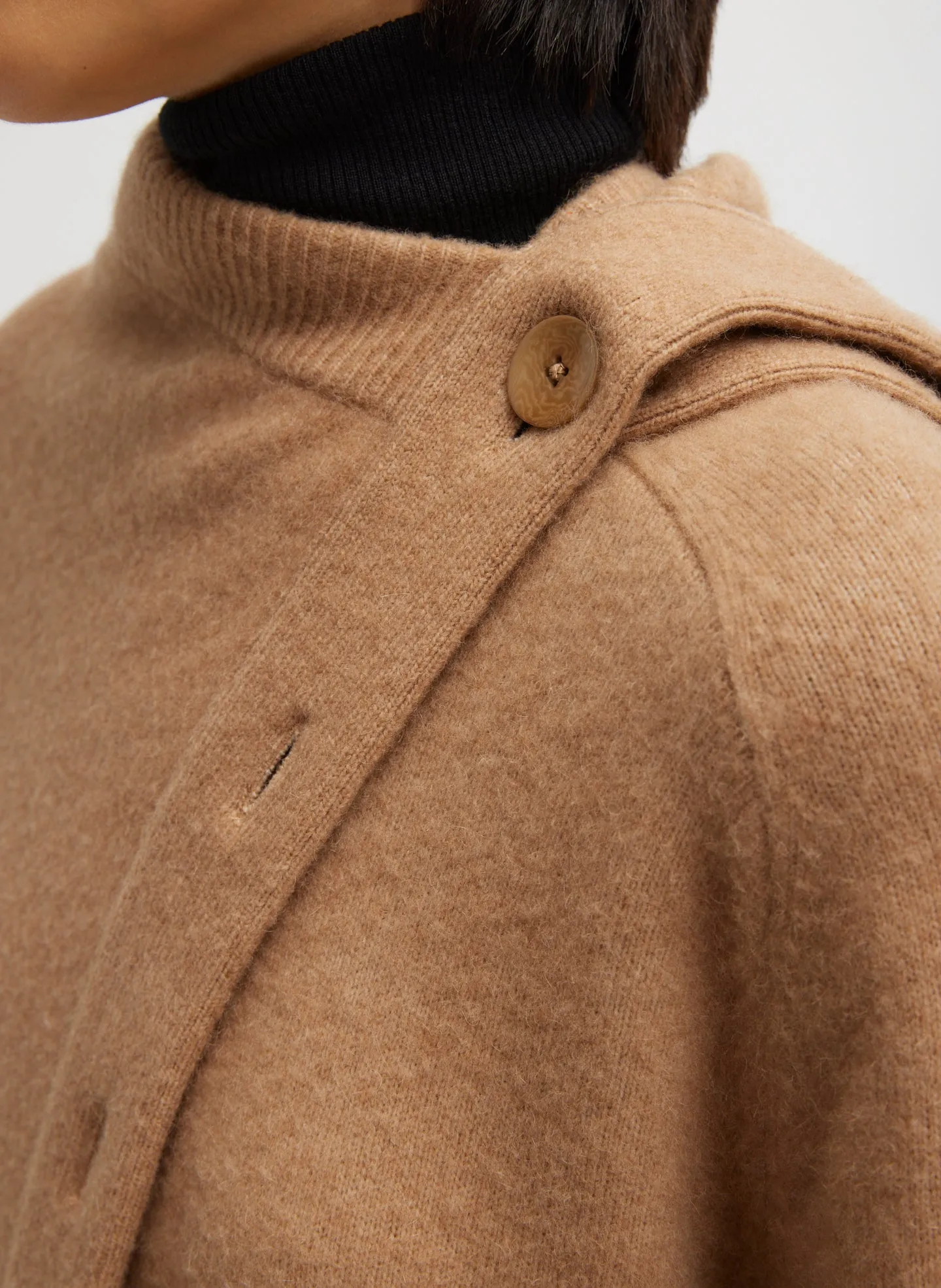 Camel Hair Knit Cape