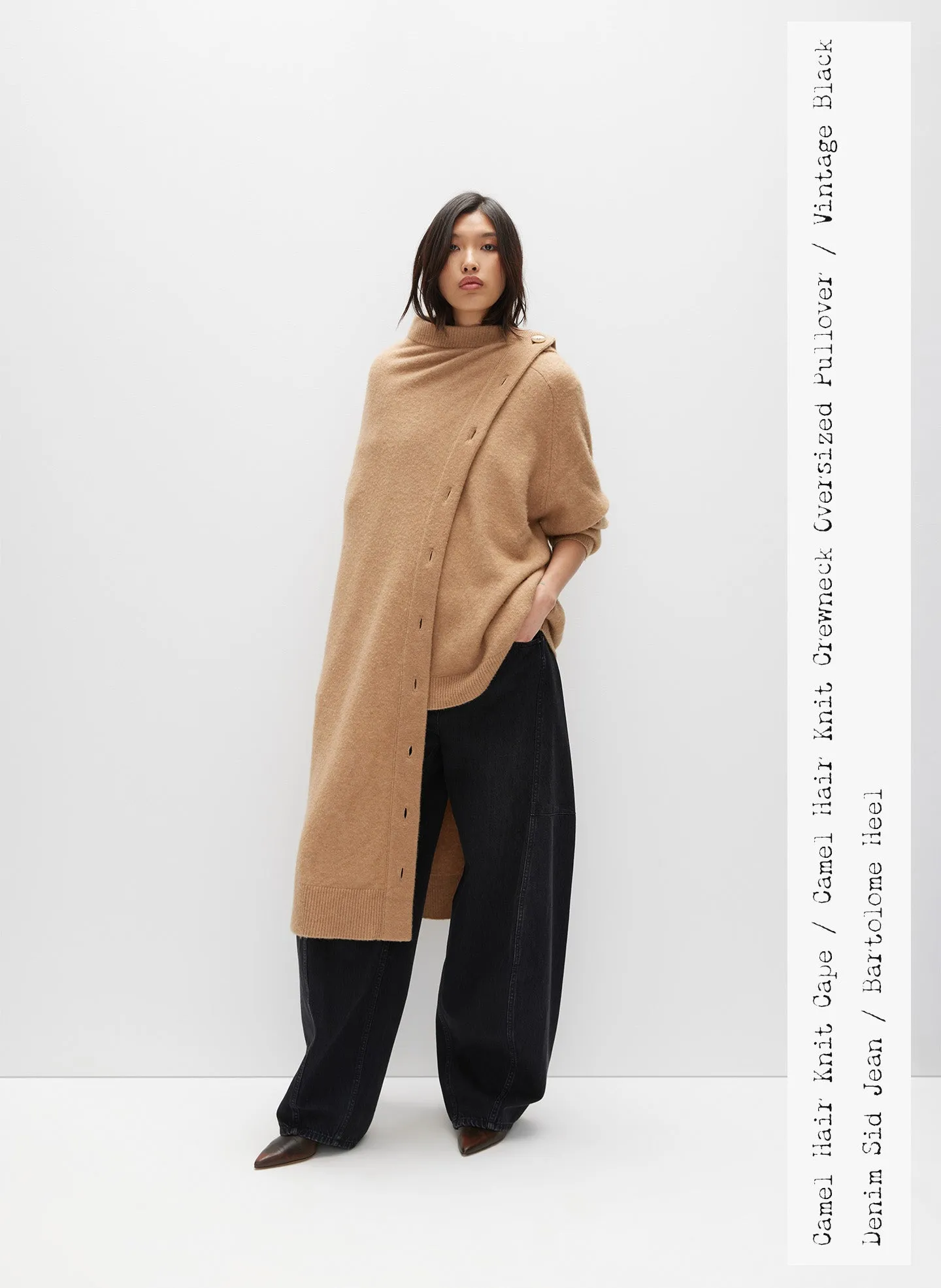 Camel Hair Knit Cape