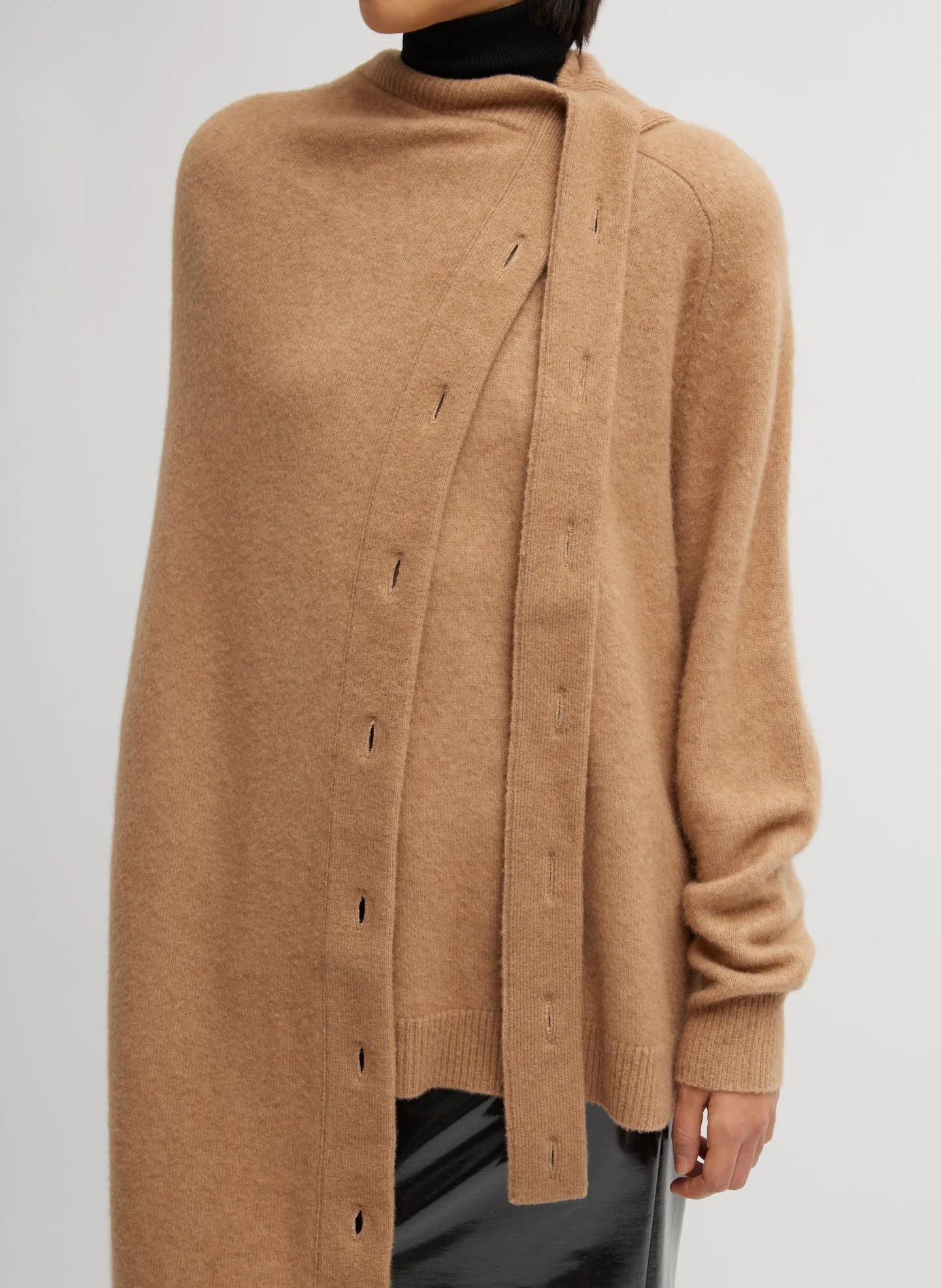 Camel Hair Knit Cape