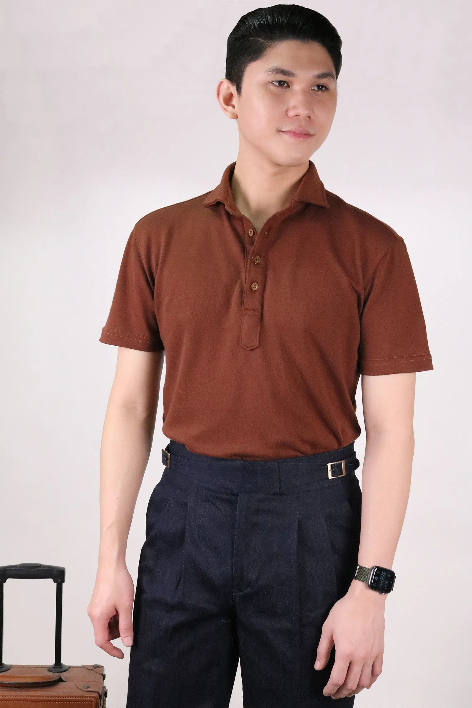 Cappuccino Brown Smart Polo Shirt