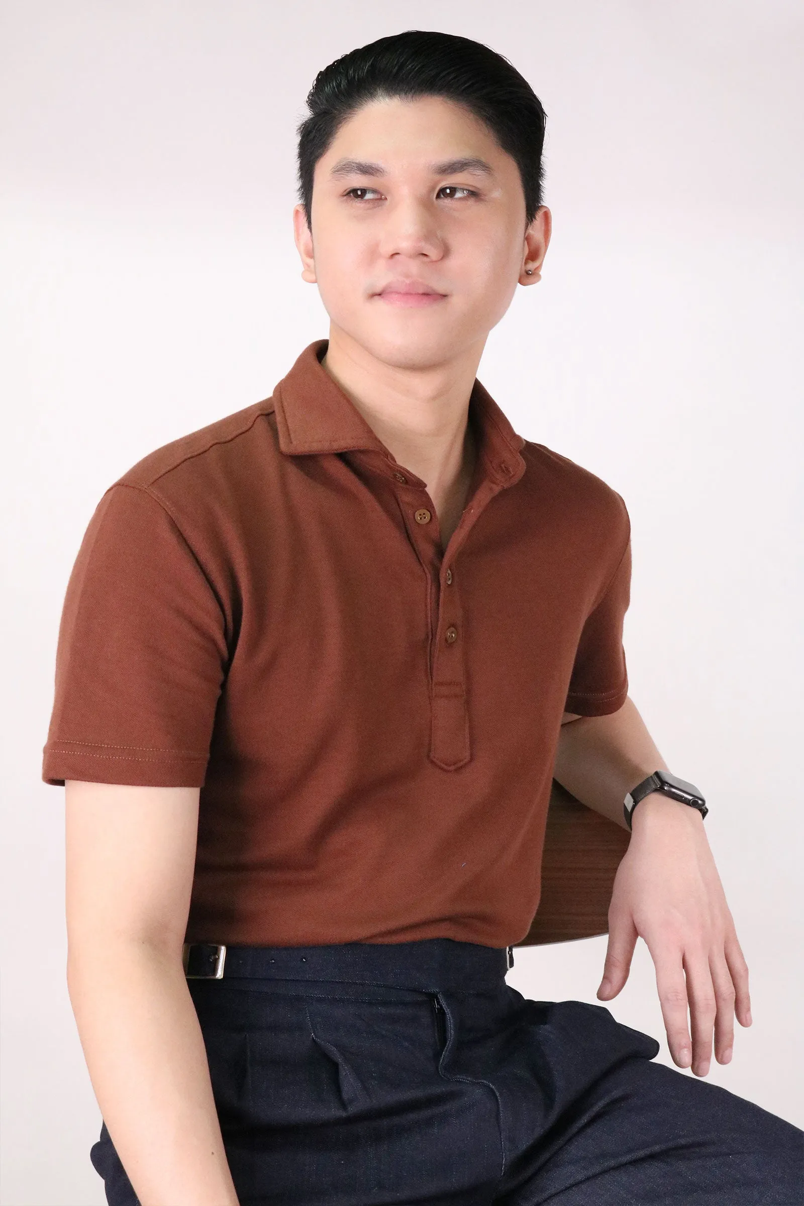 Cappuccino Brown Smart Polo Shirt