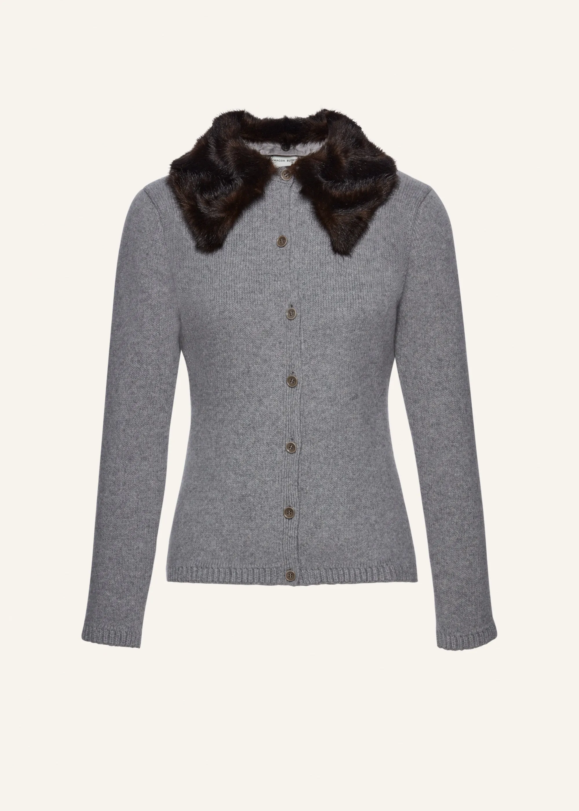 Cashmere cardigan in light grey