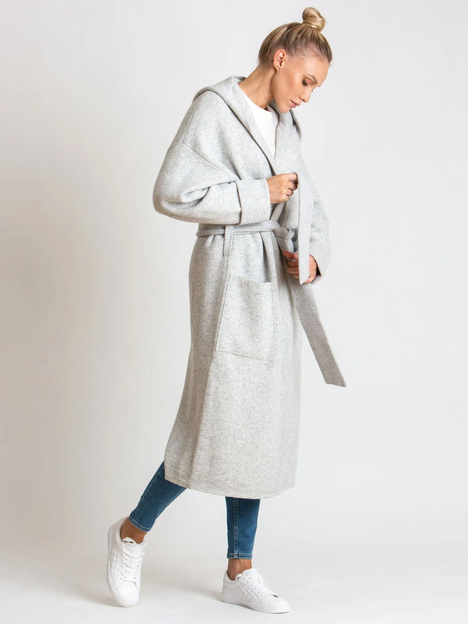 Cashmere coat "Nora" - light grey