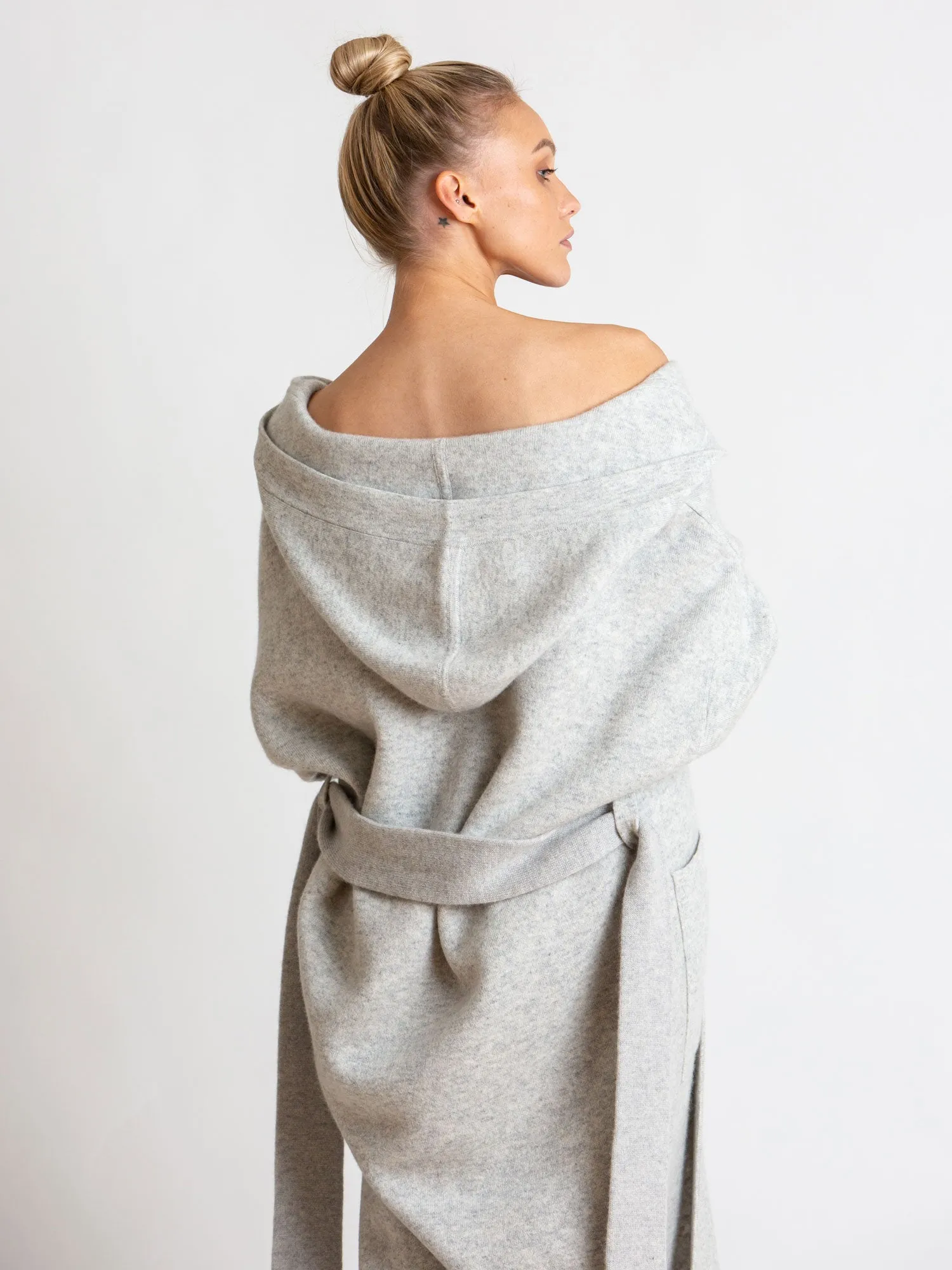 Cashmere coat "Nora" - light grey