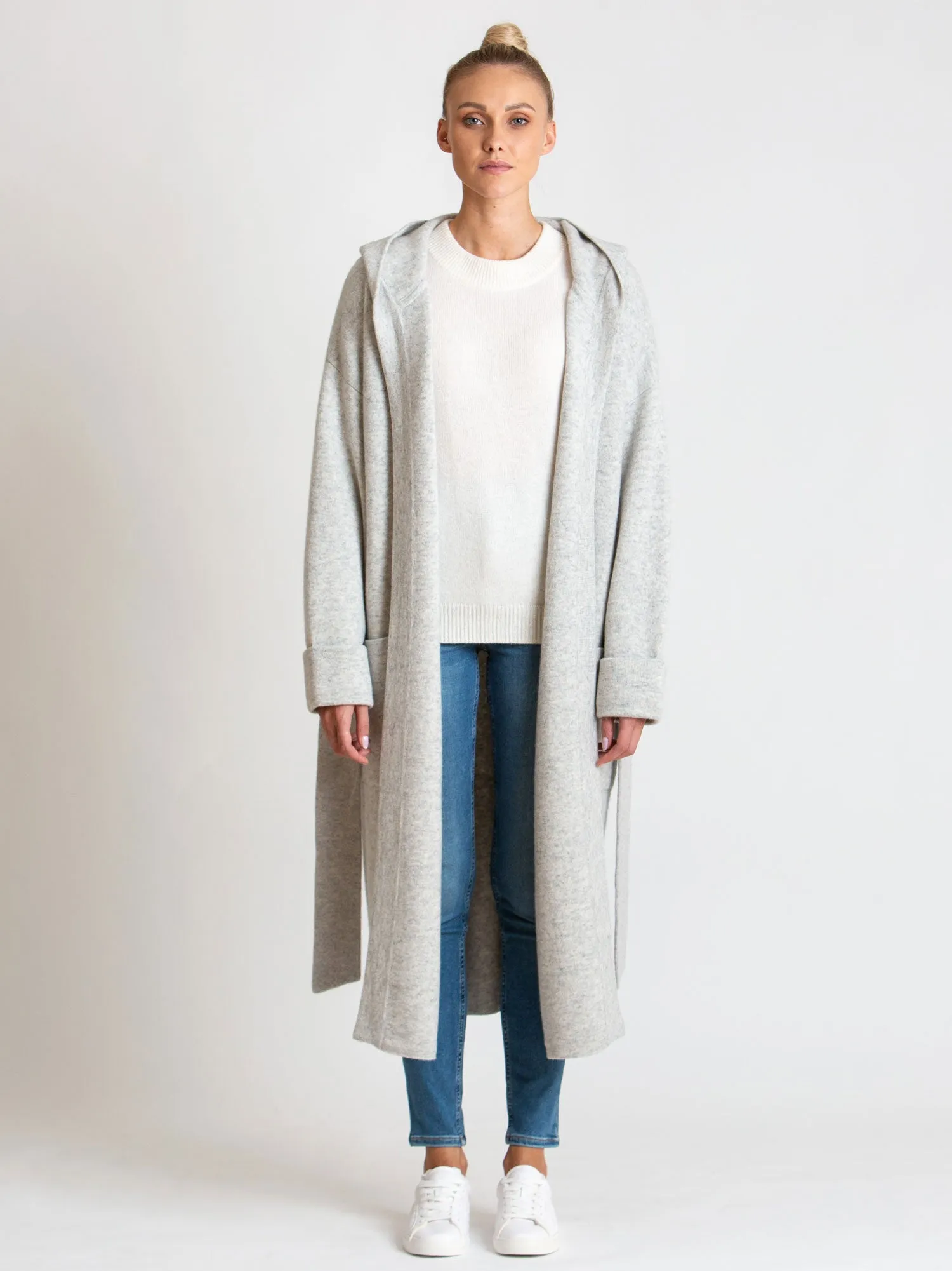 Cashmere coat "Nora" - light grey