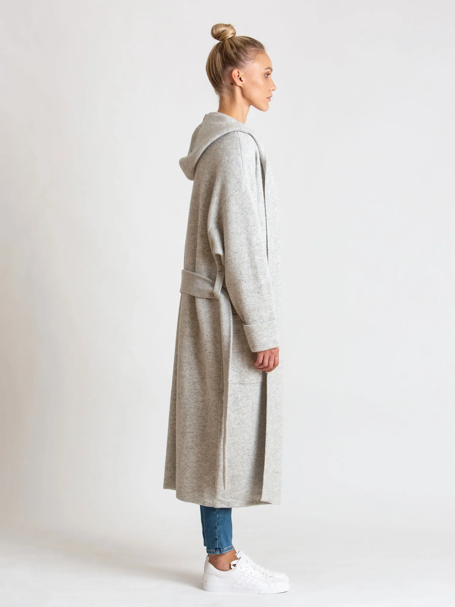 Cashmere coat "Nora" - light grey