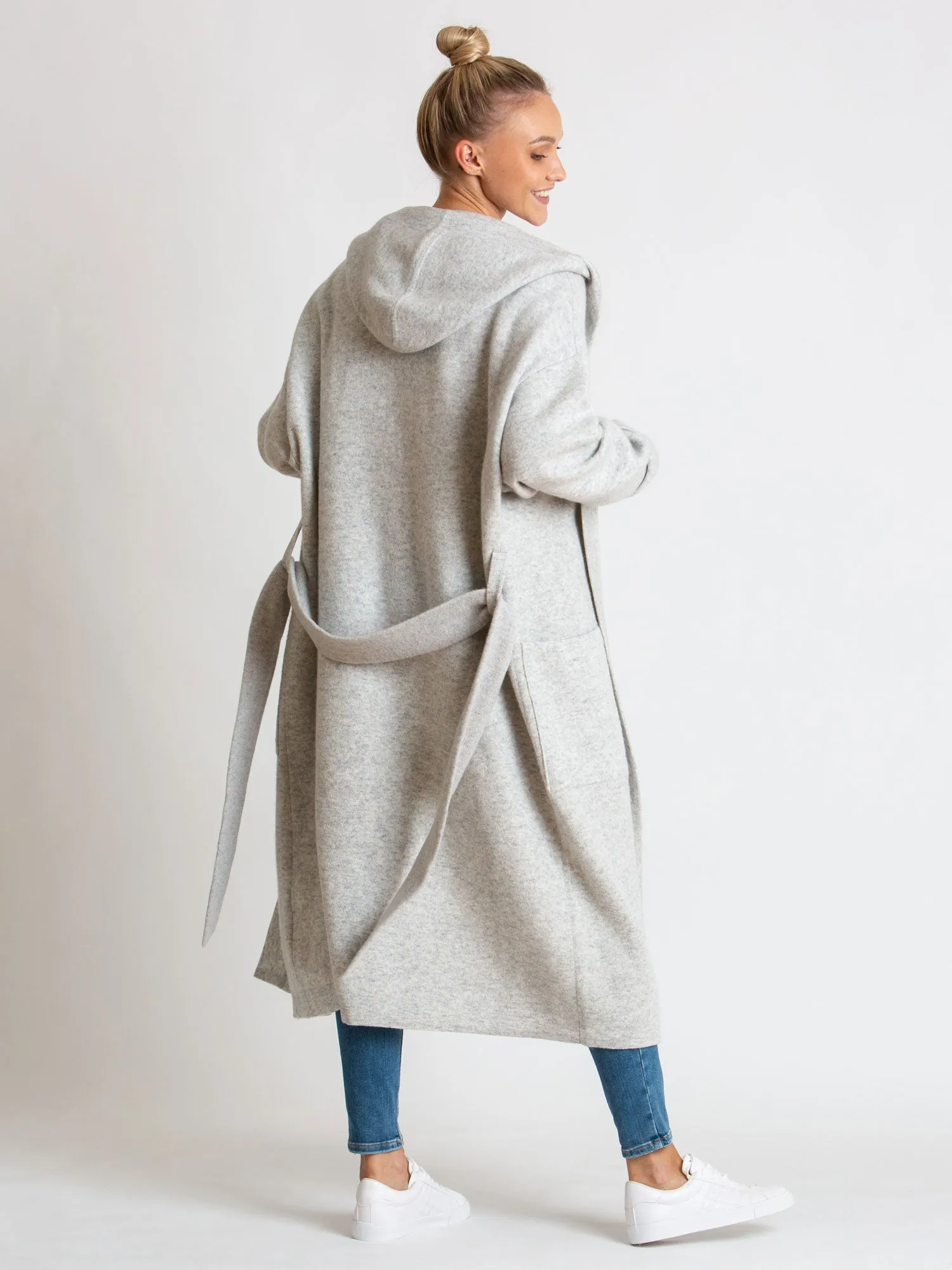 Cashmere coat "Nora" - light grey