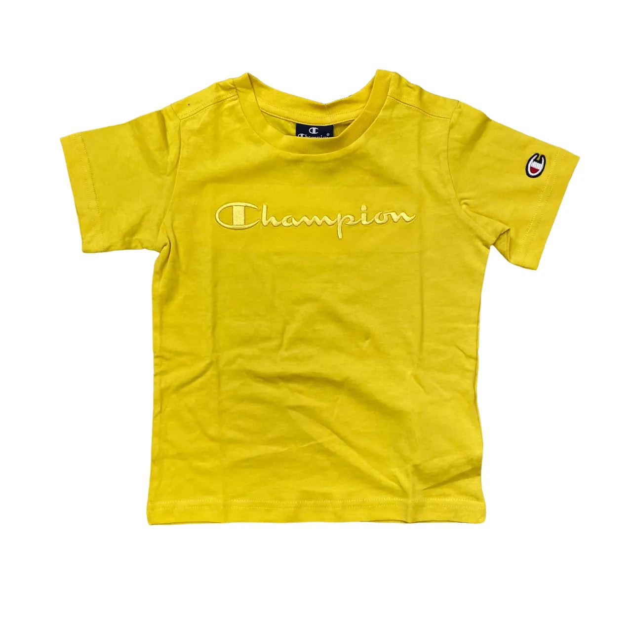 Champion maglietta manica corta in cotone da ragazzo 306777 YS128 giallo