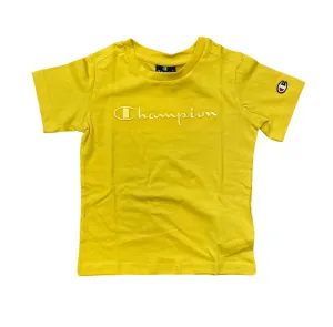 Champion maglietta manica corta in cotone da ragazzo 306777 YS128 giallo