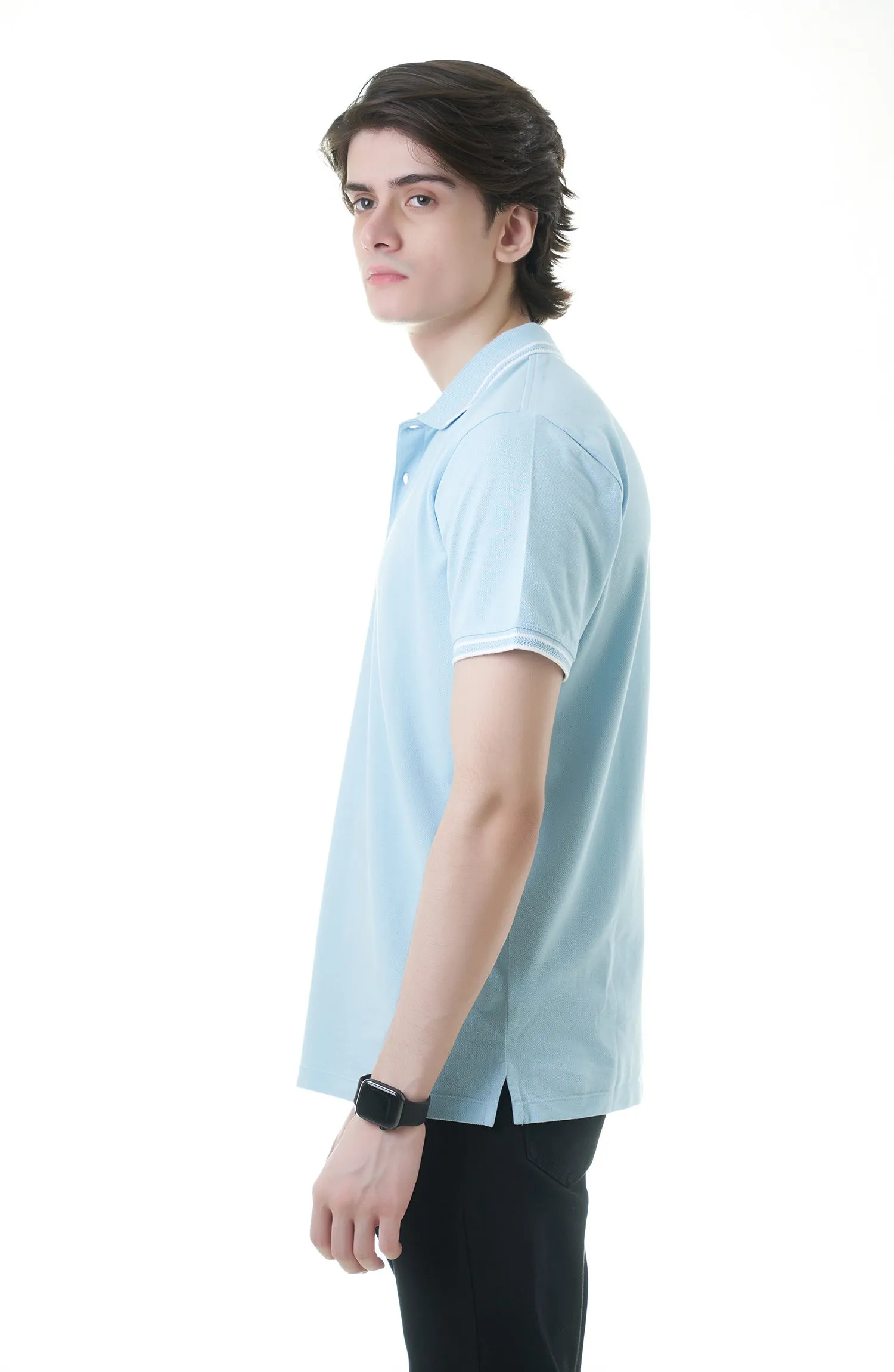 Chevron Collar Polo Shirt