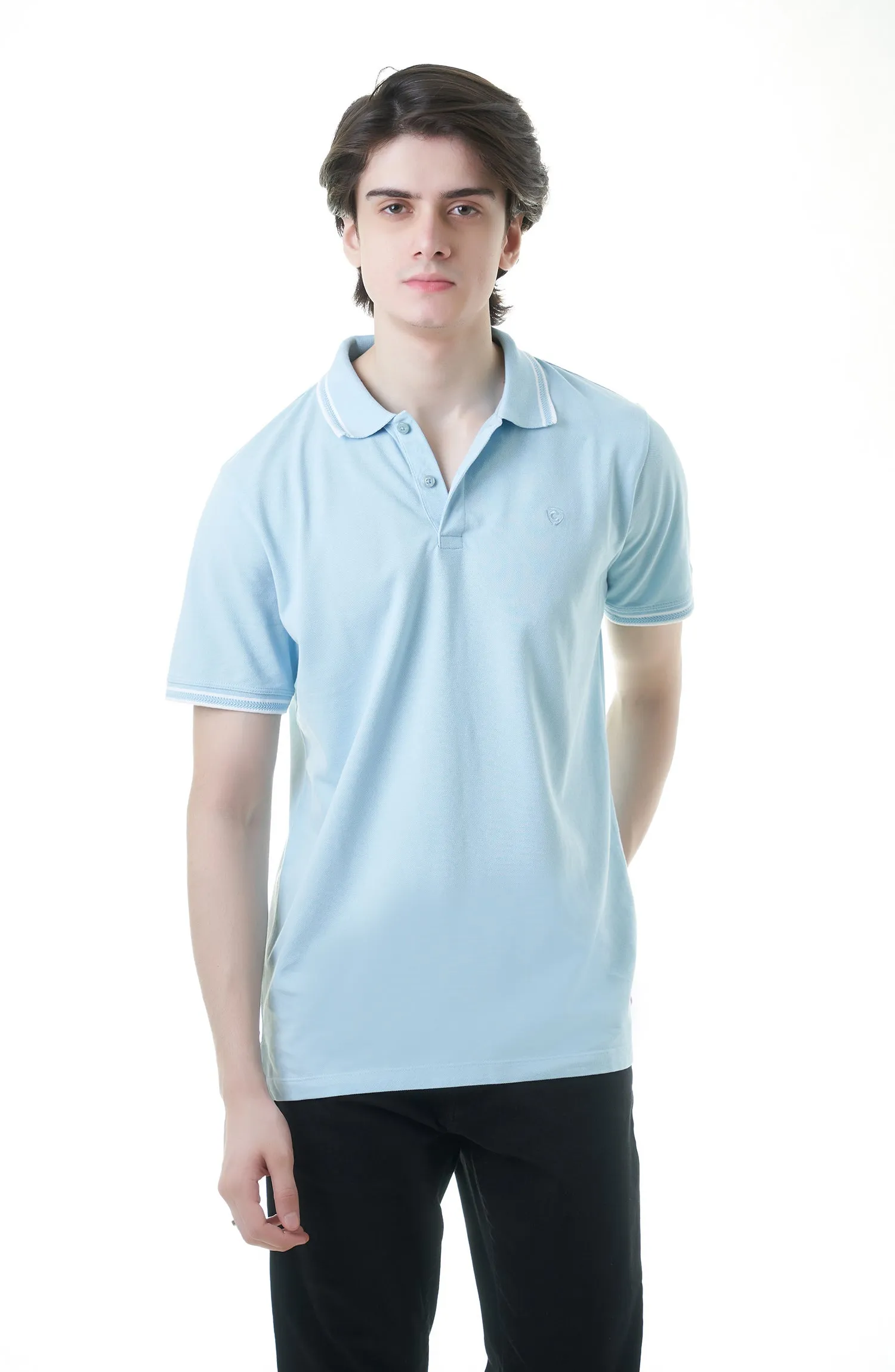 Chevron Collar Polo Shirt