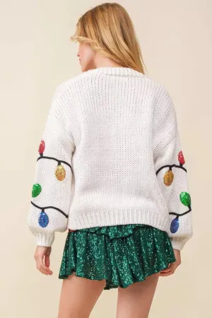 Christmas Sequin Light Cardigan