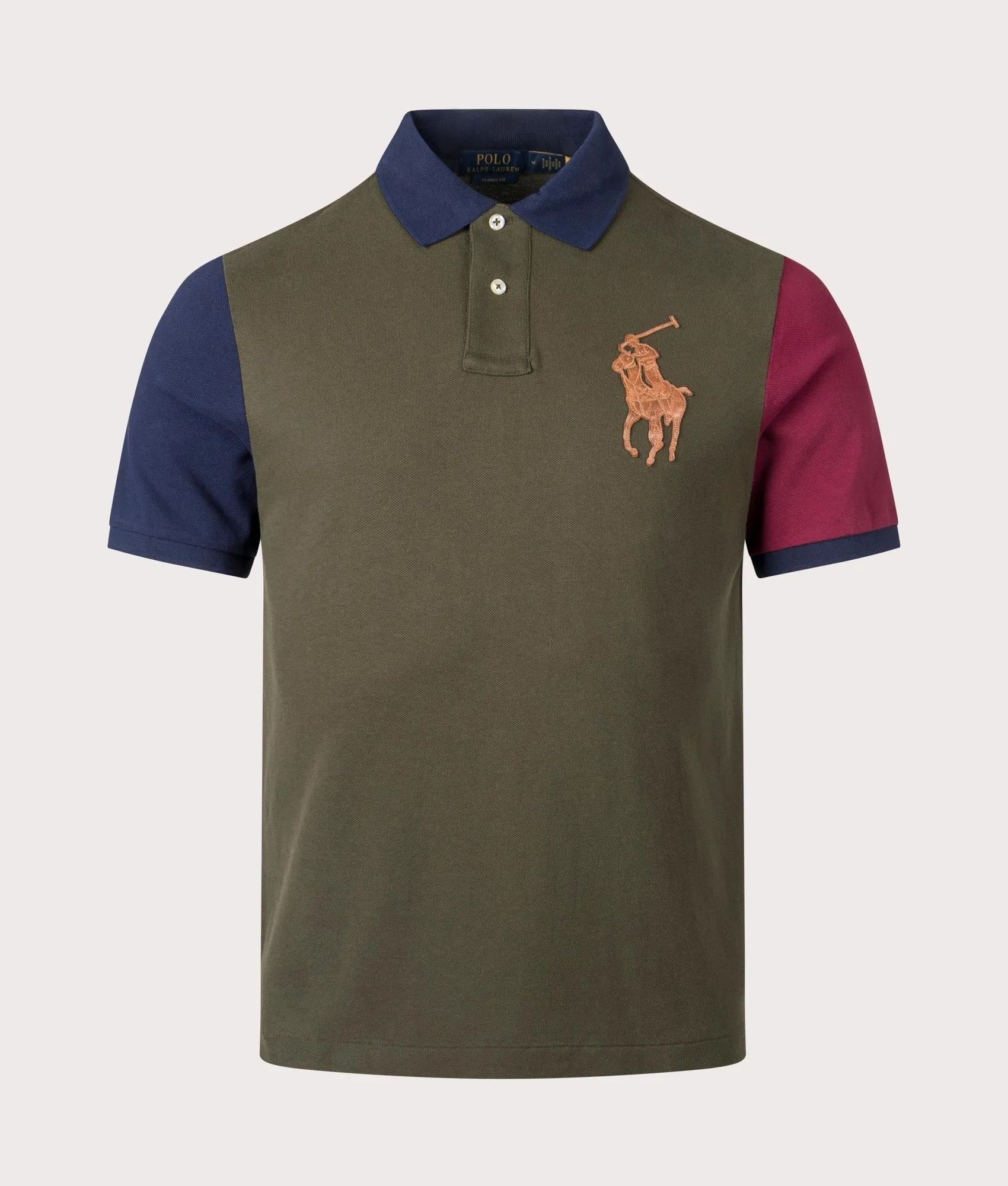 Classic Fit Leather-Pony Mesh Polo Shirt