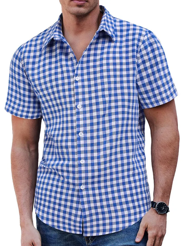 Classic Short Sleeve Checkered Shirt