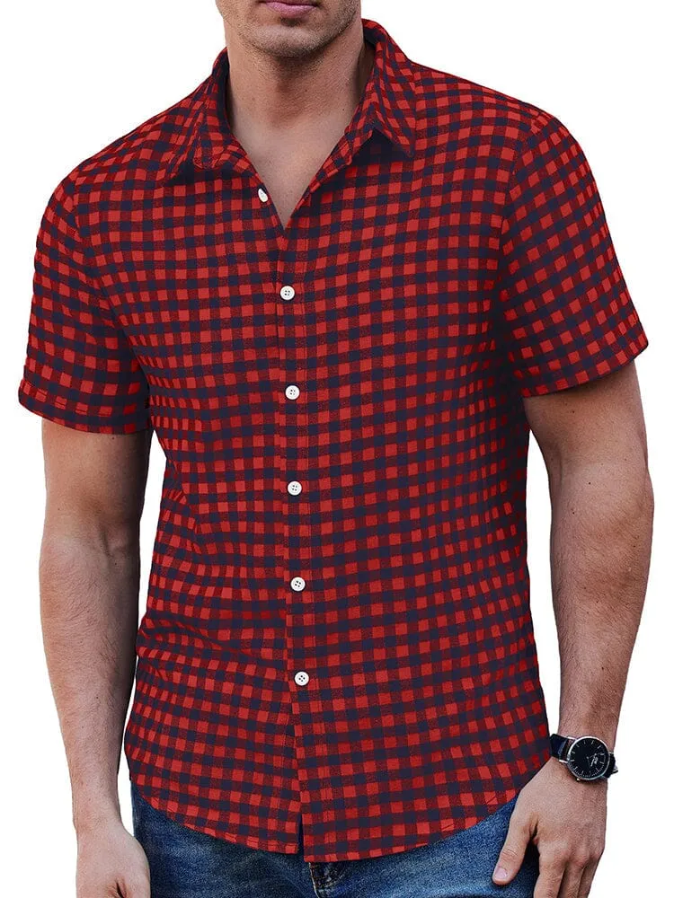 Classic Short Sleeve Checkered Shirt