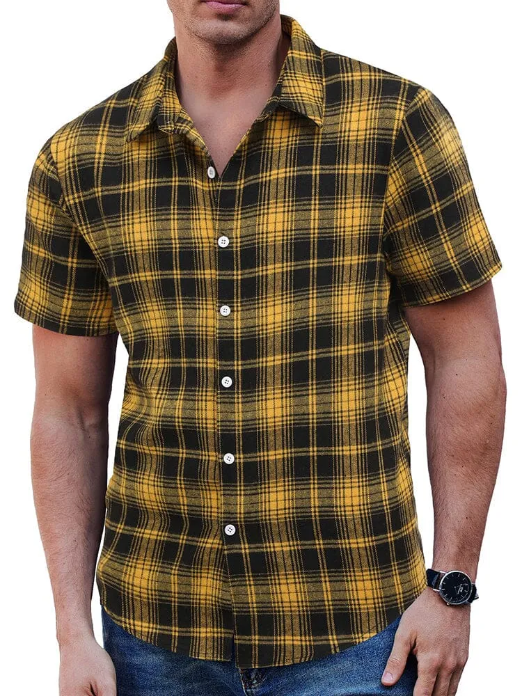 Classic Short Sleeve Checkered Shirt