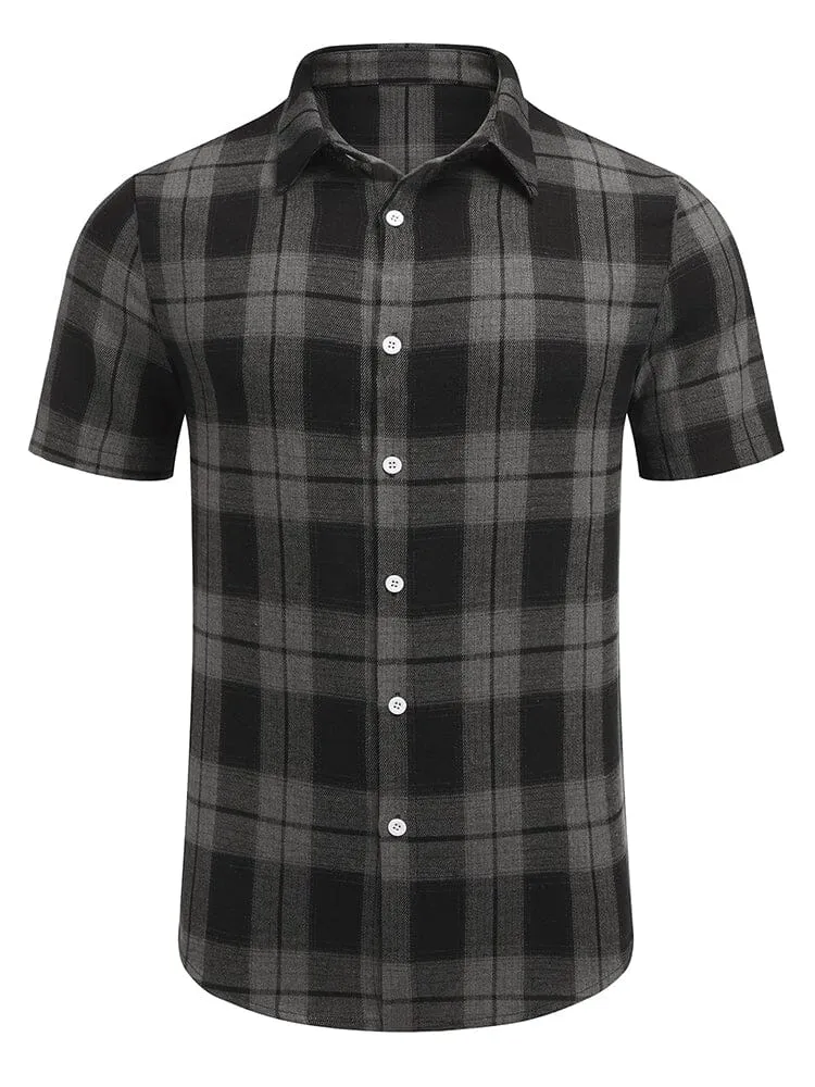 Classic Short Sleeve Checkered Shirt