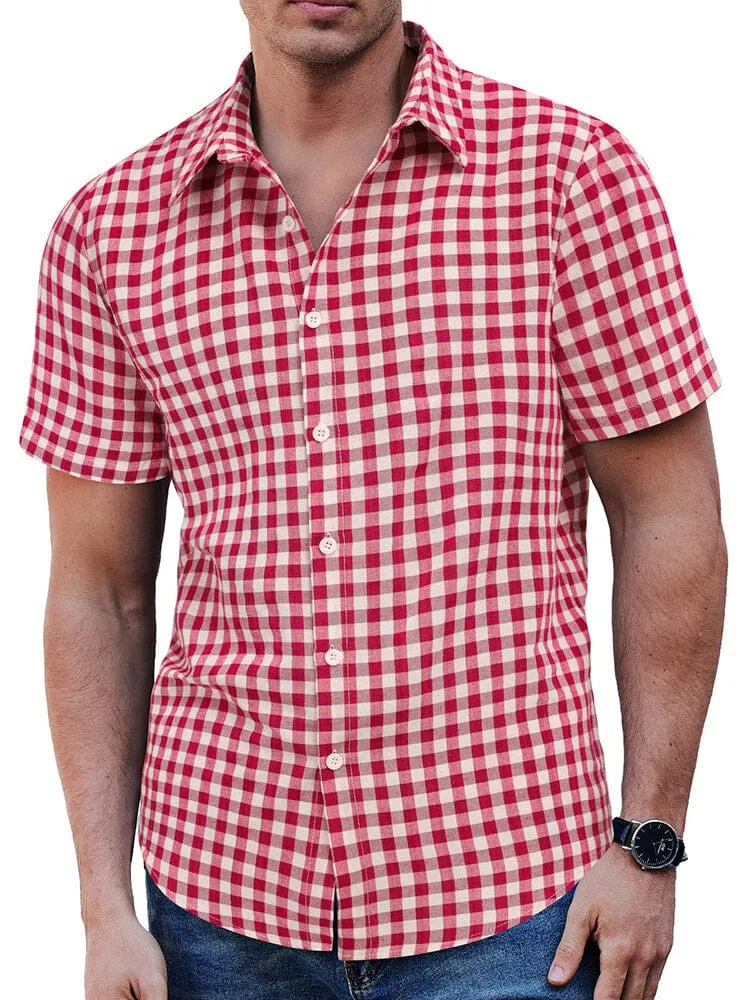 Classic Short Sleeve Checkered Shirt