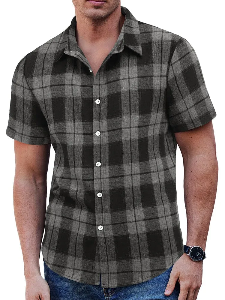Classic Short Sleeve Checkered Shirt