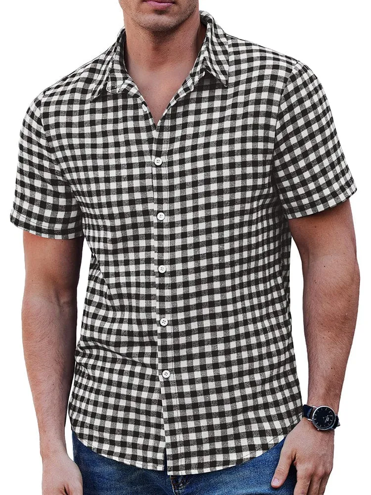 Classic Short Sleeve Checkered Shirt