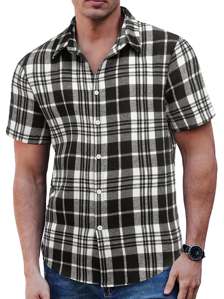 Classic Short Sleeve Checkered Shirt