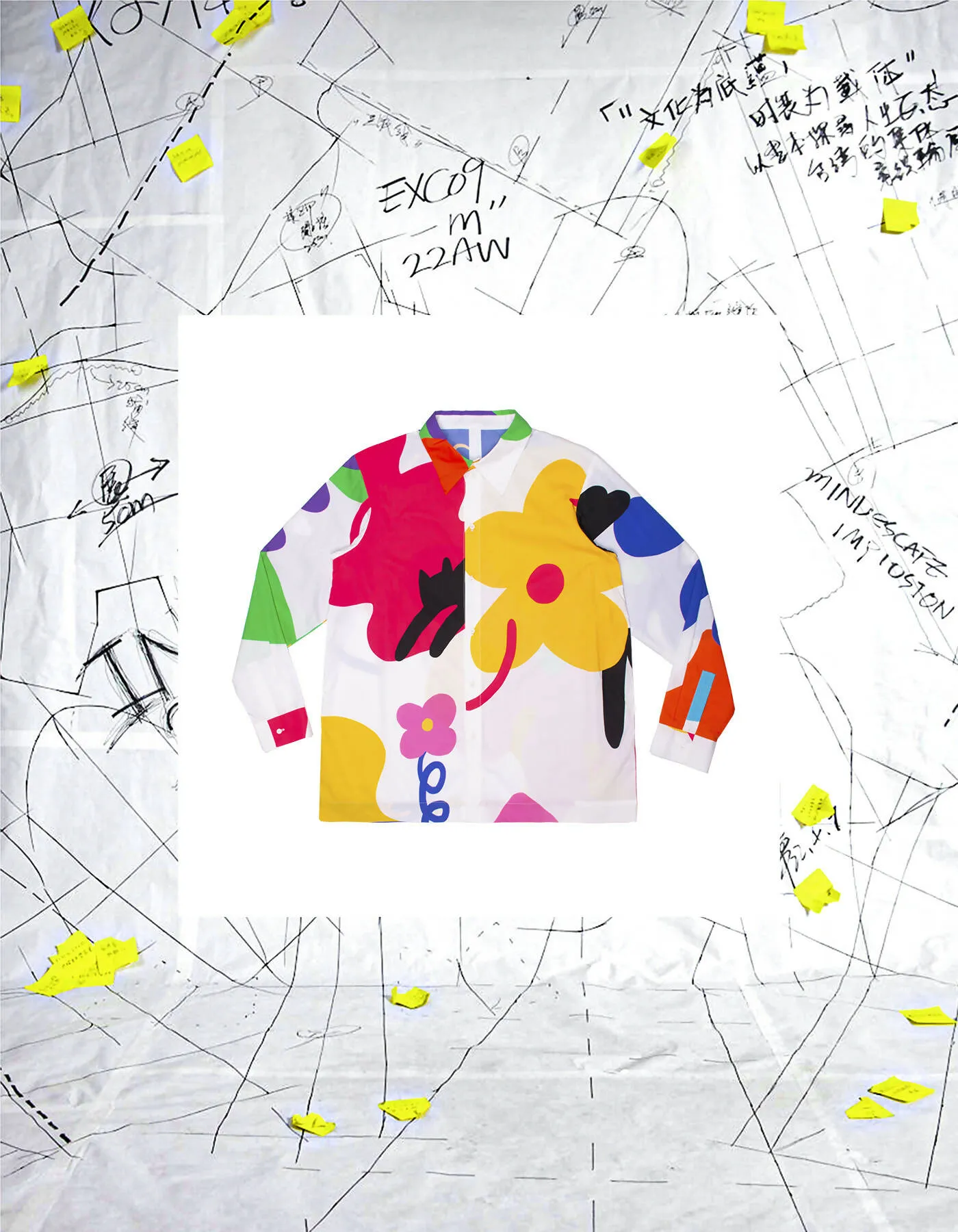 Classical CrossOver White Printed Shirt