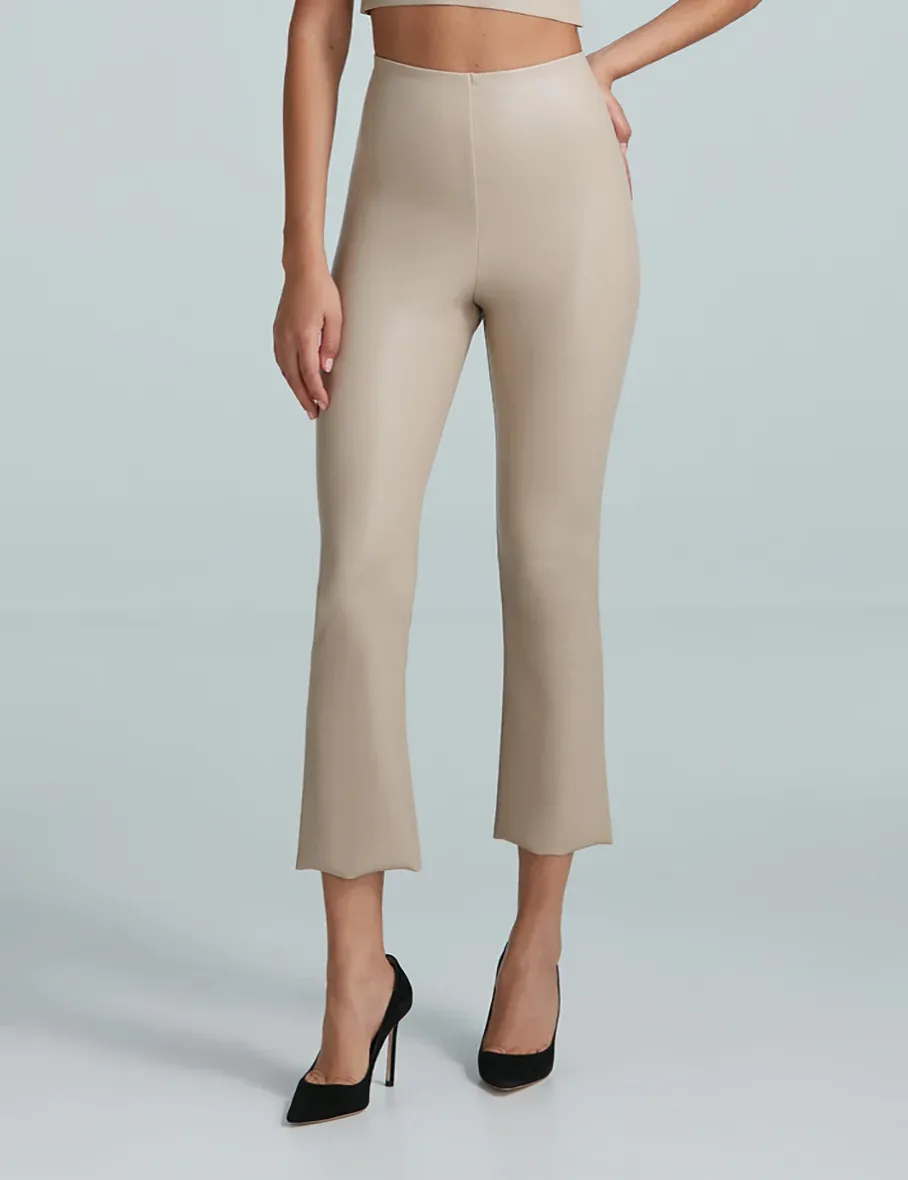 Commando Faux Leather Crop Flare Legging